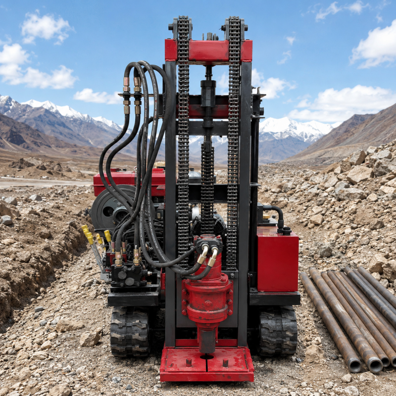Heavy Equipment Drilling Rig - Compact Crawler Borehole Drilling Rig For
