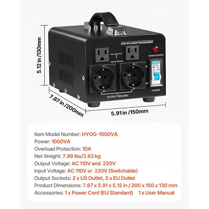 Power Voltage Changer 1000VA F - Heavy Equipment In Kitchen review and price