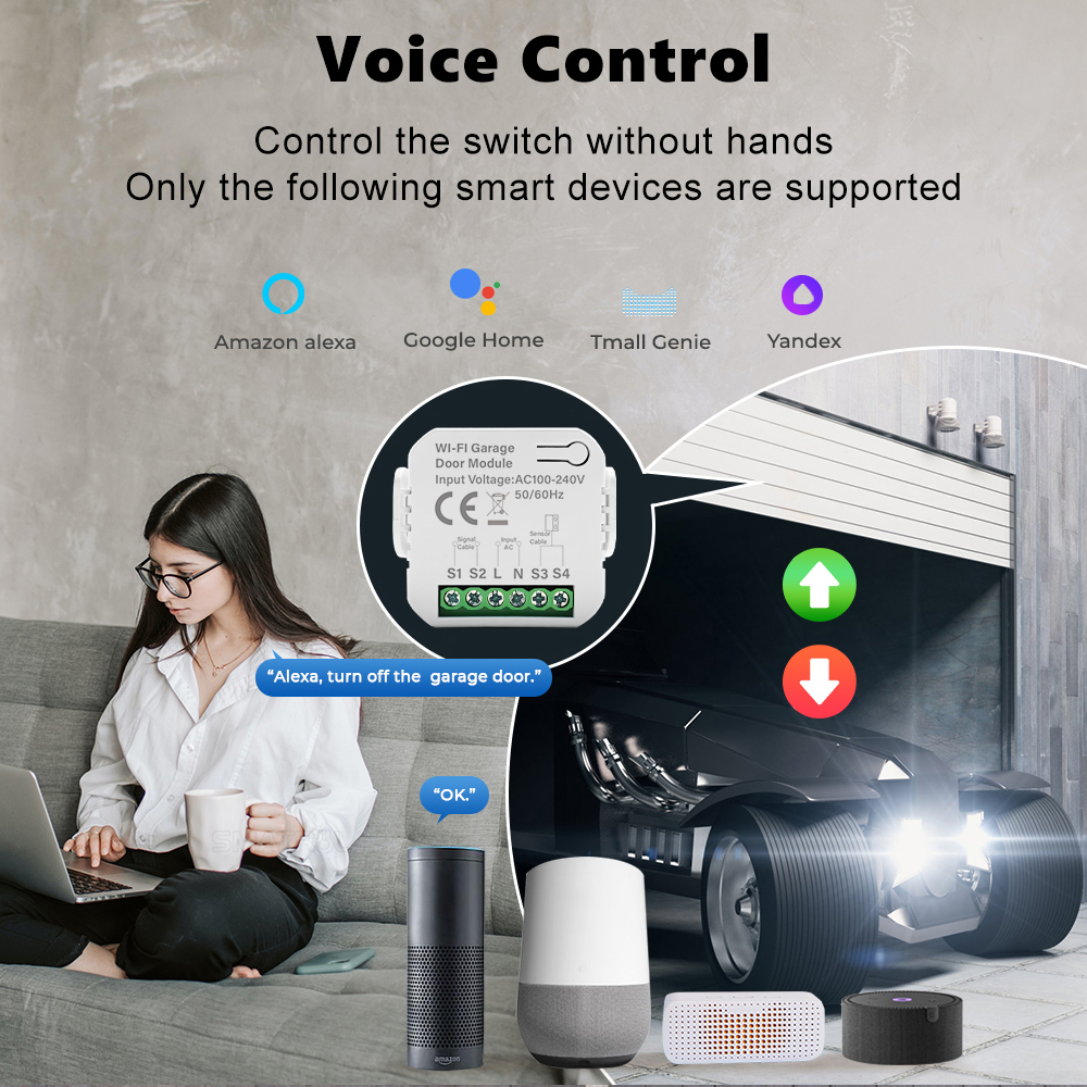 Smart Tuya WiFi Garage Door Sw - Heavy Equipment Garage review and price