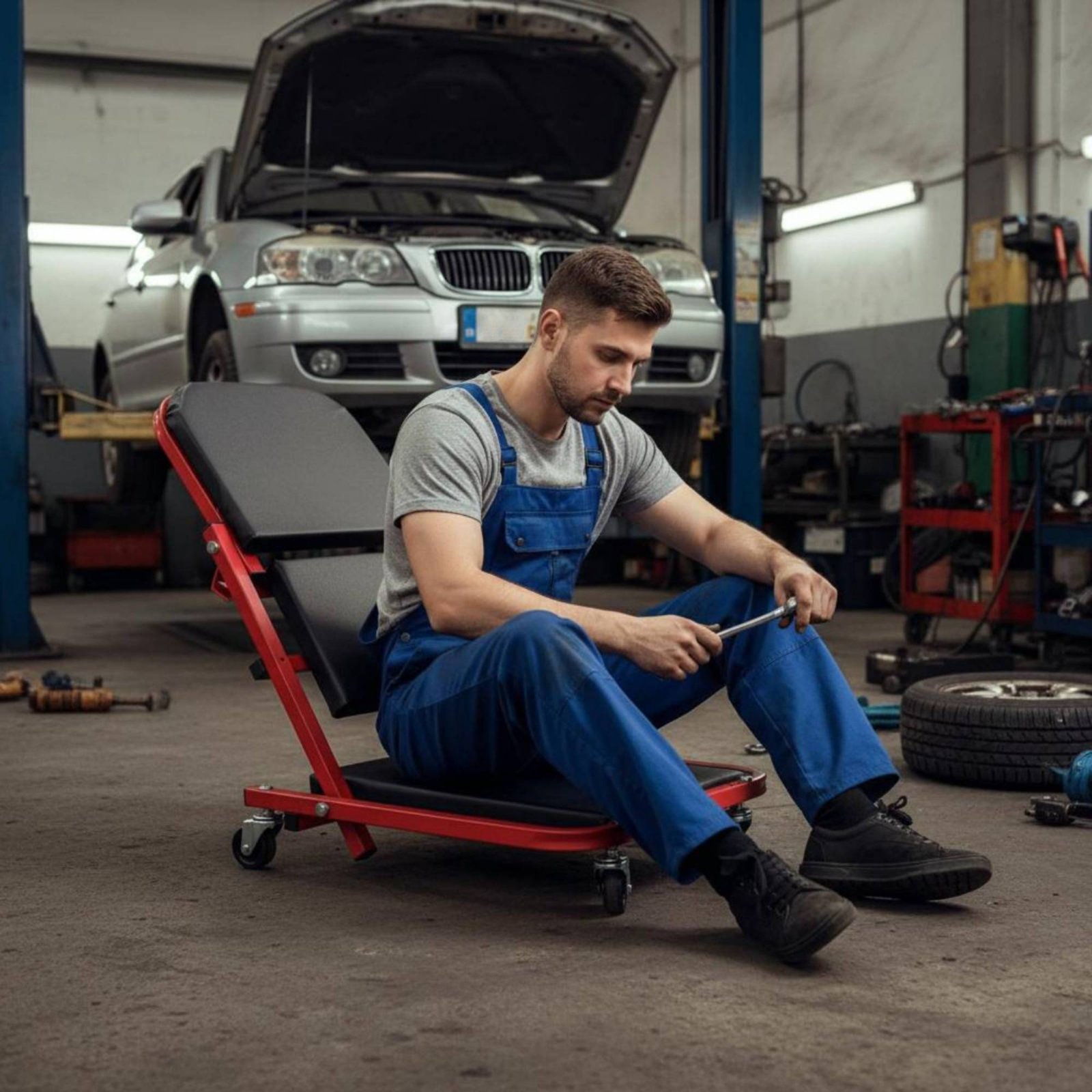 Folding Creeper Seat Foldable  - Heavy Equipment Garage review and price
