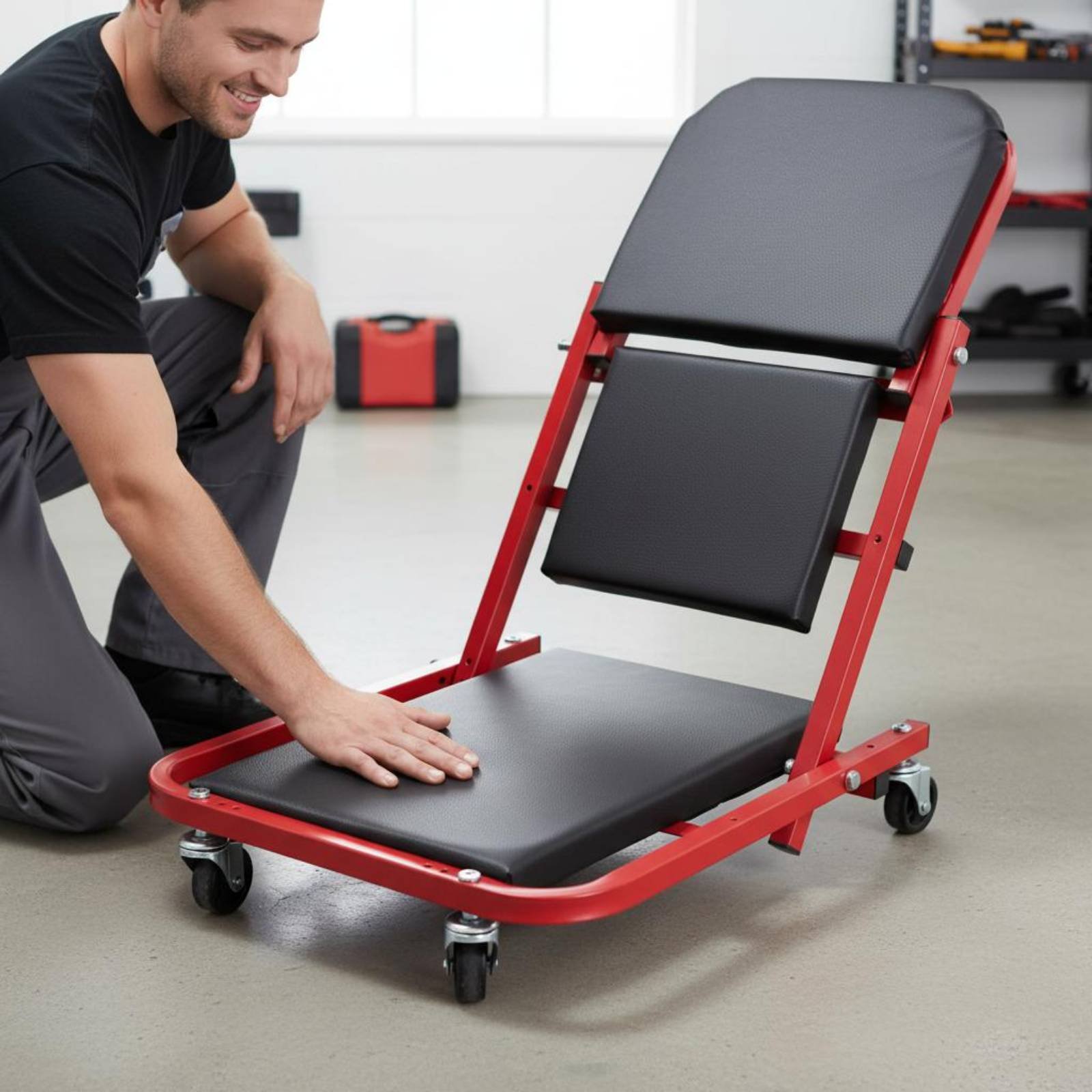 Folding Creeper Seat Foldable  - Heavy Equipment Garage review and price