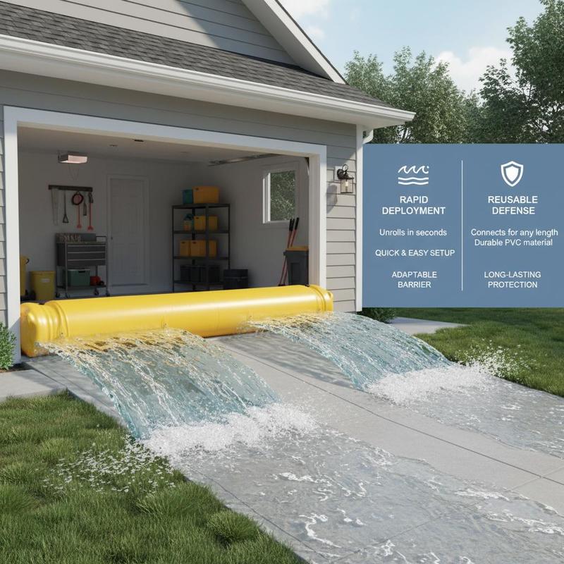 Flood Barrier 24 ft x 12 in Fo - Heavy Equipment Garage review and price