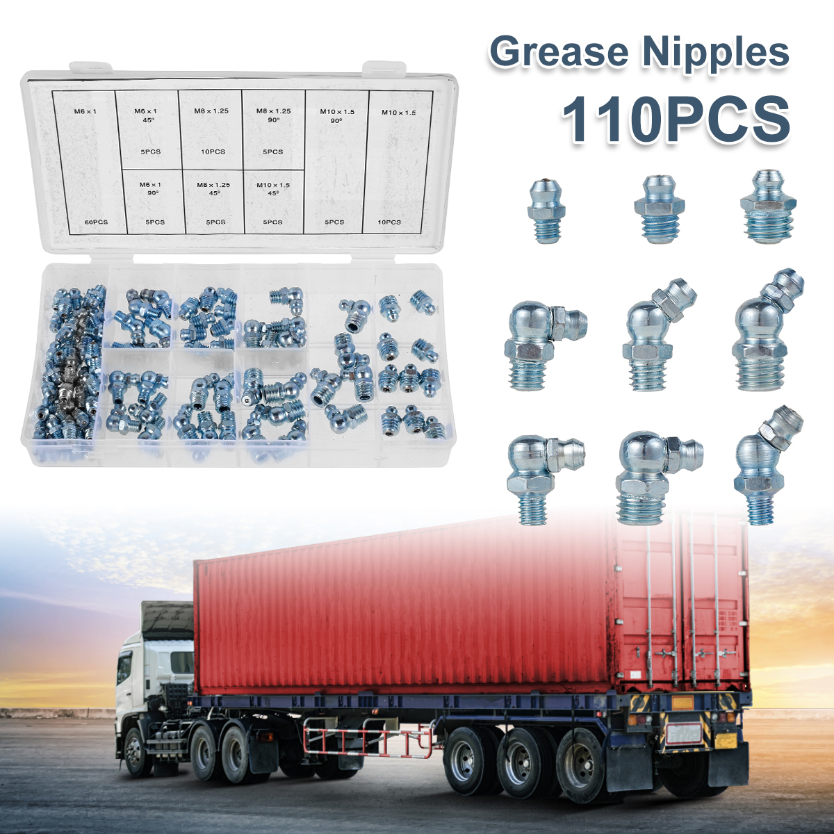 110 Pcs Grease Nipple Fittings - Grease For Heavy Equipment review and price