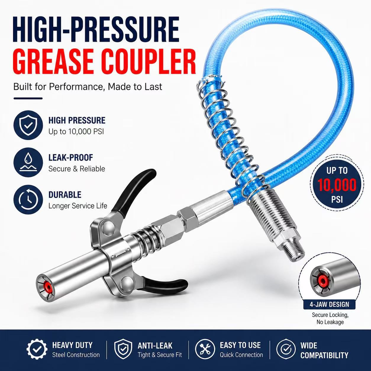 Grease Coupler Heavy-Duty Quic - Grease For Heavy Equipment review and price