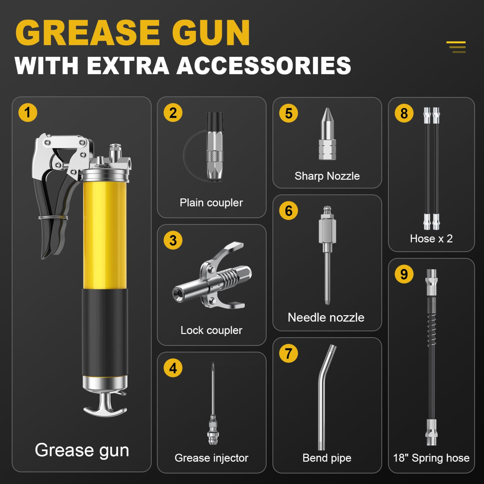 400CC Grease Gun Kit Professio - Grease For Heavy Equipment review and price