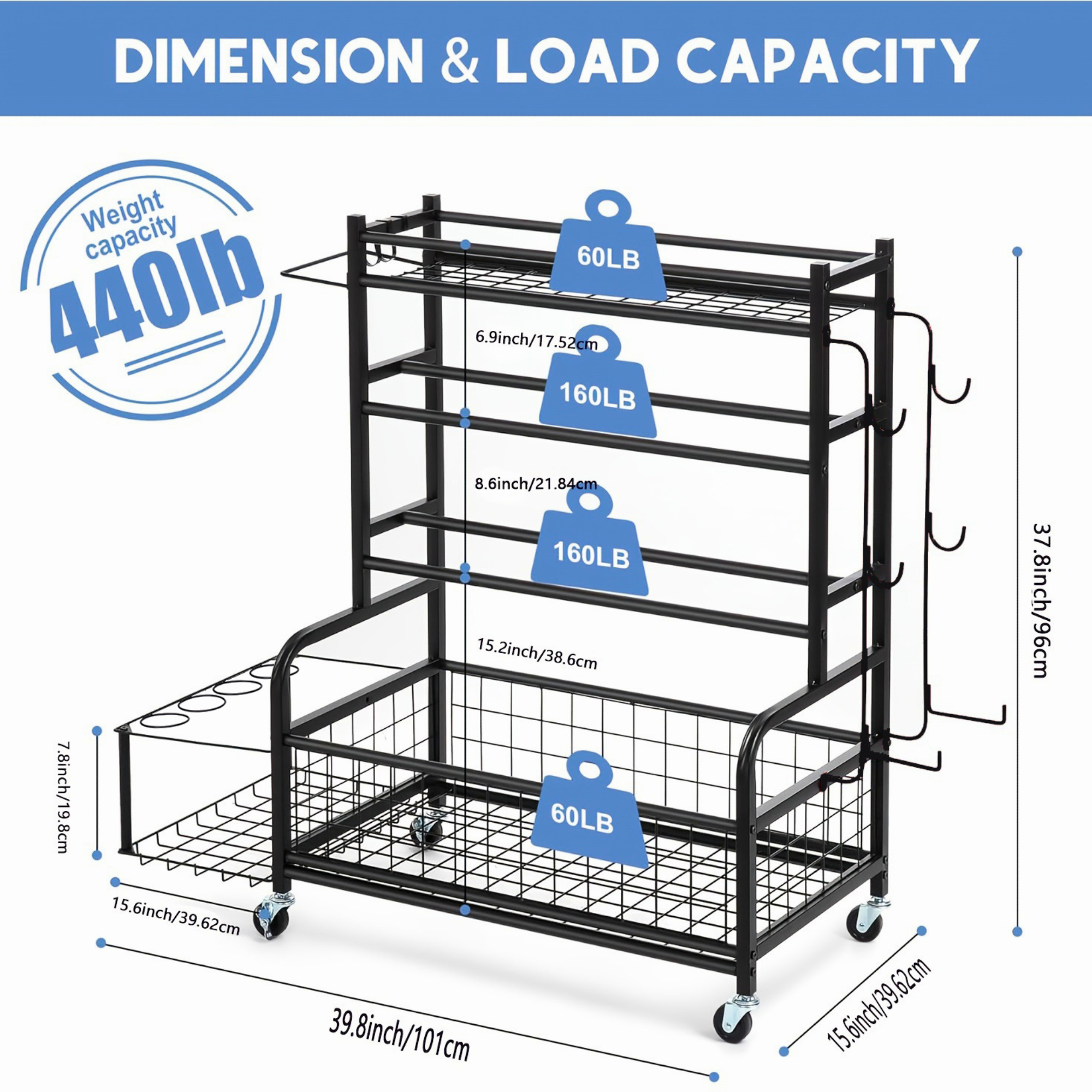 Blacksmith 4 Tier Storage Rack - Heavy Equipment In Kitchen review and price