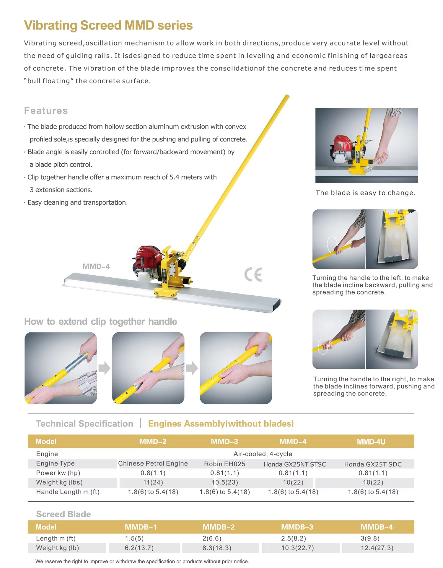 MMD-4 Screed Concrete Vibrator - Concrete Screed Vibrator review and price